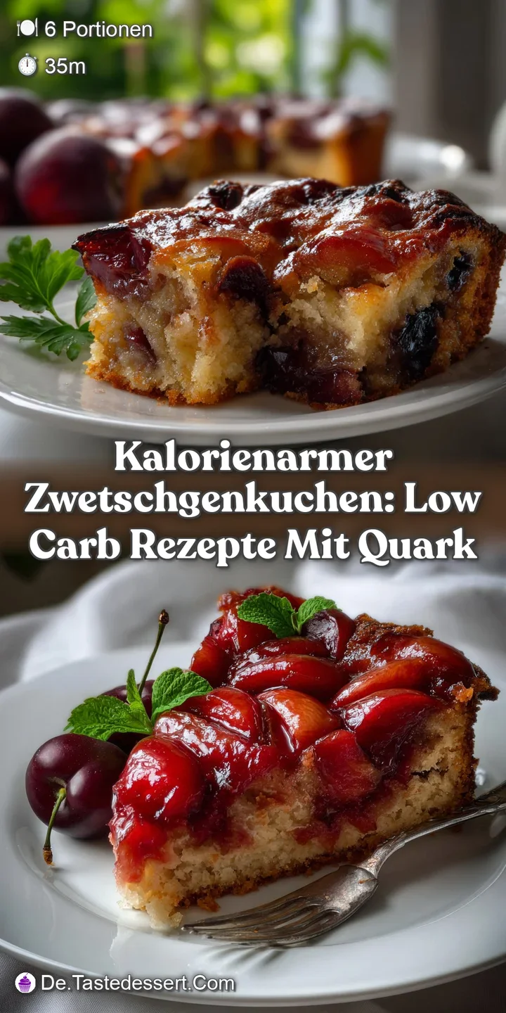 Kalorienarmer Zwetschgenkuchen: Low Carb Rezepte mit Quark