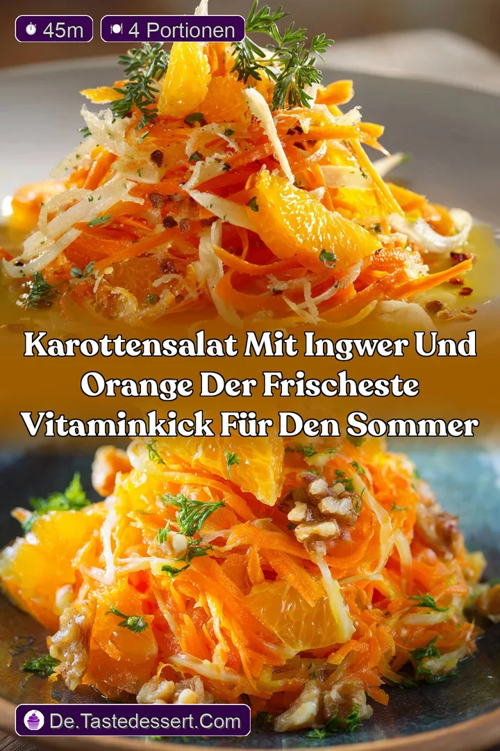 Karottensalat mit Ingwer und Orange Der frischeste VitaminKick f&uuml;r den Sommer