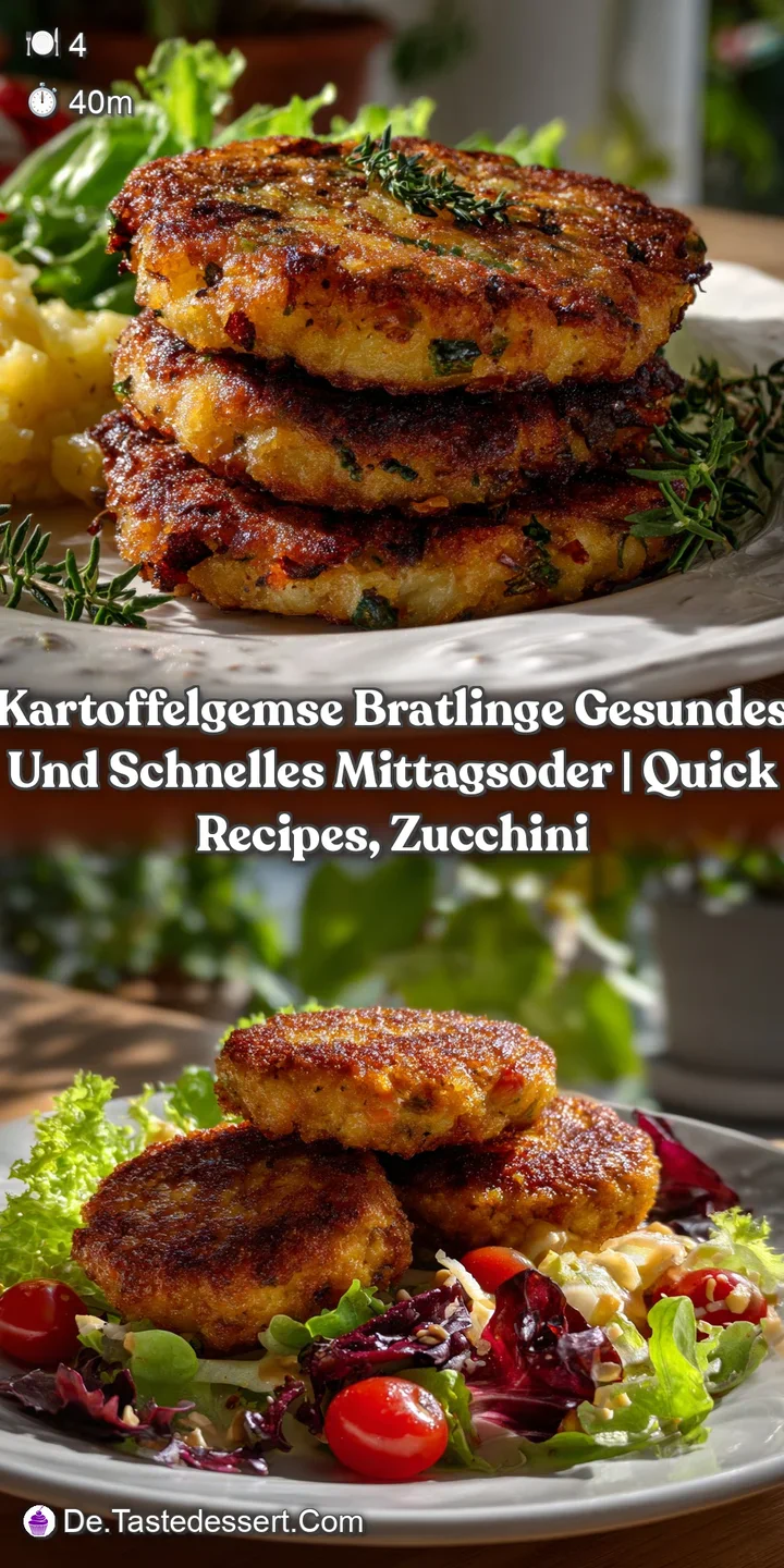 KartoffelGemse Bratlinge Gesundes und schnelles Mittagsoder | Quick Recipes Zucchini
