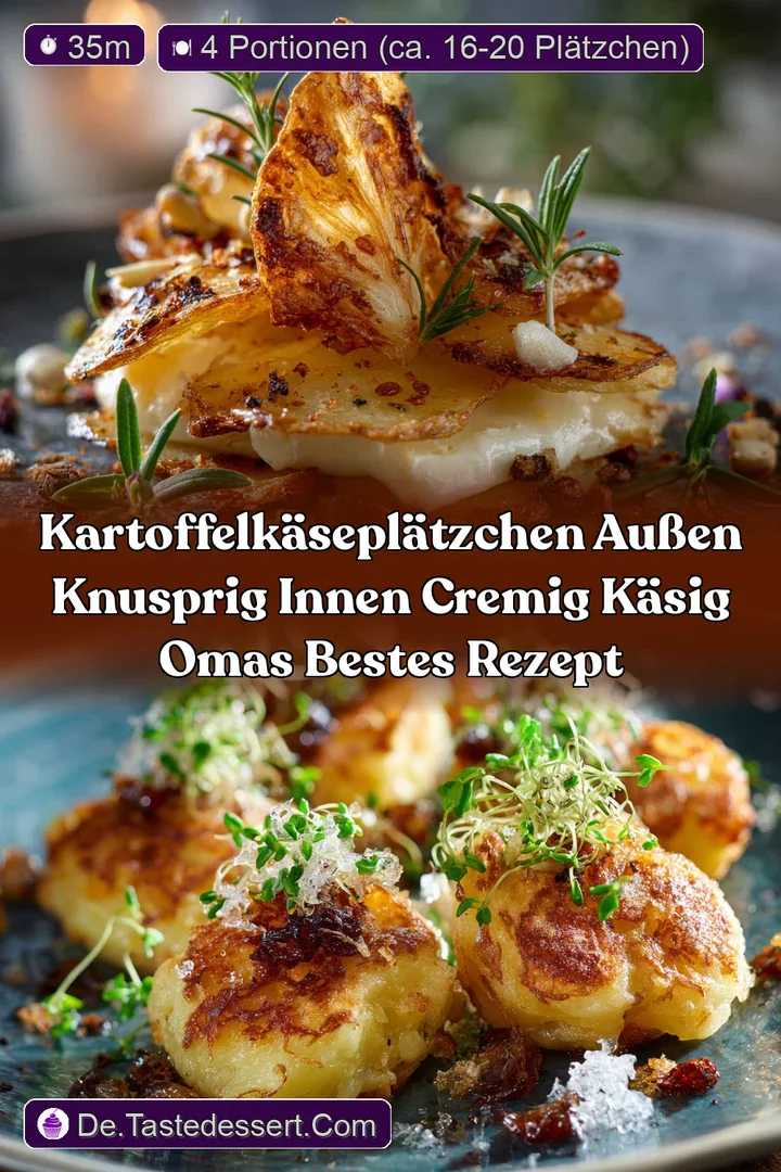 KartoffelK&auml;sePl&auml;tzchen Au&szlig;en knusprig innen cremig k&auml;sig Omas bestes Rezept