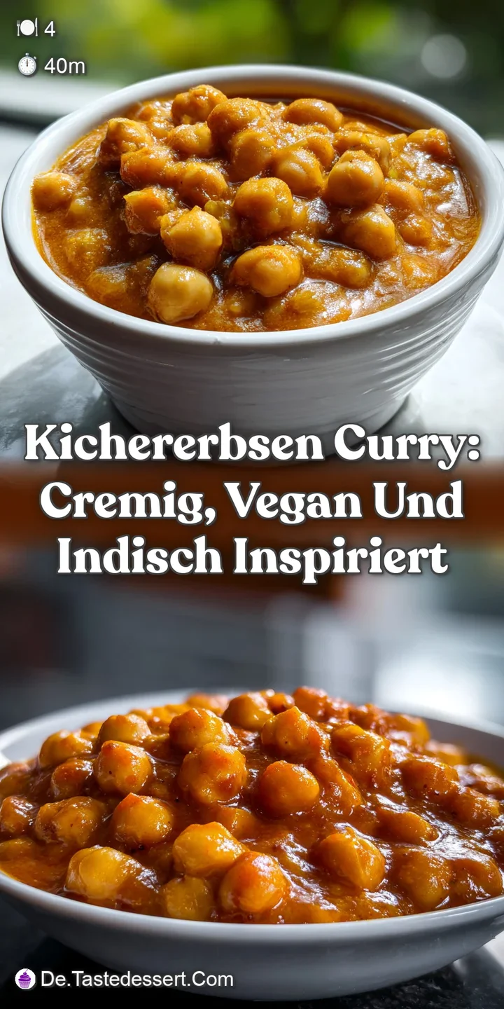 Kichererbsen Curry: Cremig Vegan und Indisch Inspiriert