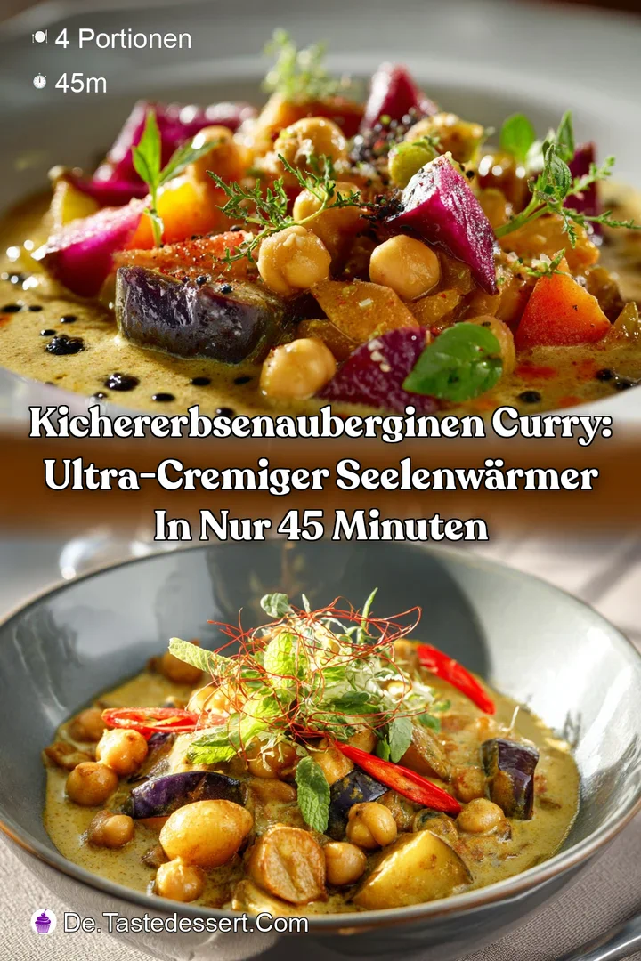 KichererbsenAuberginen Curry: Ultra-cremiger Seelenw&auml;rmer in nur 45 Minuten