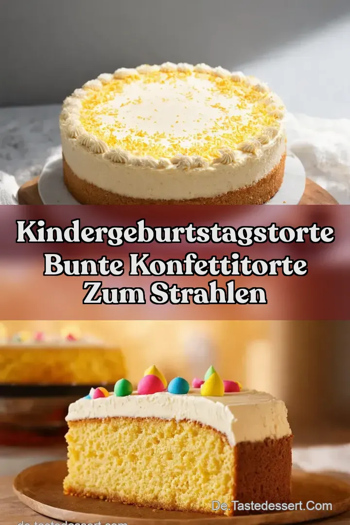 Kindergeburtstagstorte Bunte KonfettiTorte zum Strahlen
