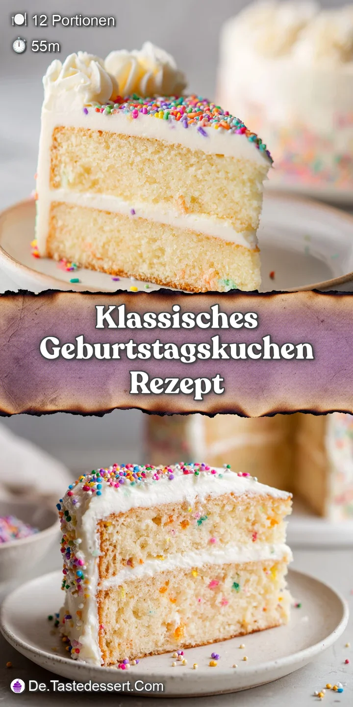 Close-up of a frosted birthday cake with vibrant sprinkles, showcasing the cake's soft texture and creamy icing.