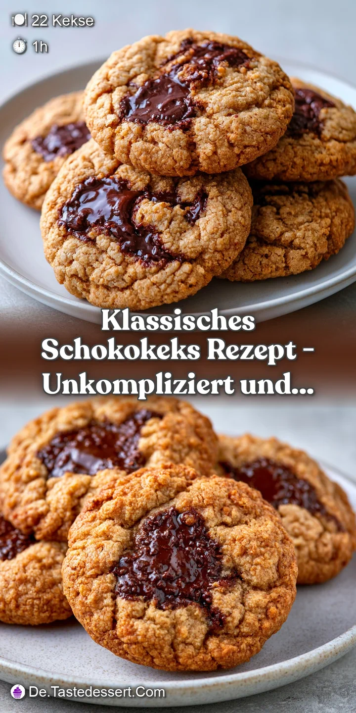 Detailaufnahme eines warmen Kekses mit gl&auml;nzenden, geschmolzenen Schokoladentropfen und einer m&uuml;rben, goldenen Textur.