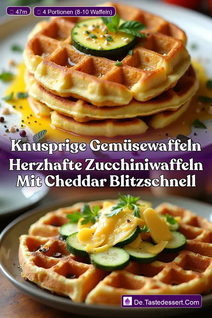 Knusprige Gem&uuml;sewaffeln Herzhafte Zucchiniwaffeln mit Cheddar blitzschnell