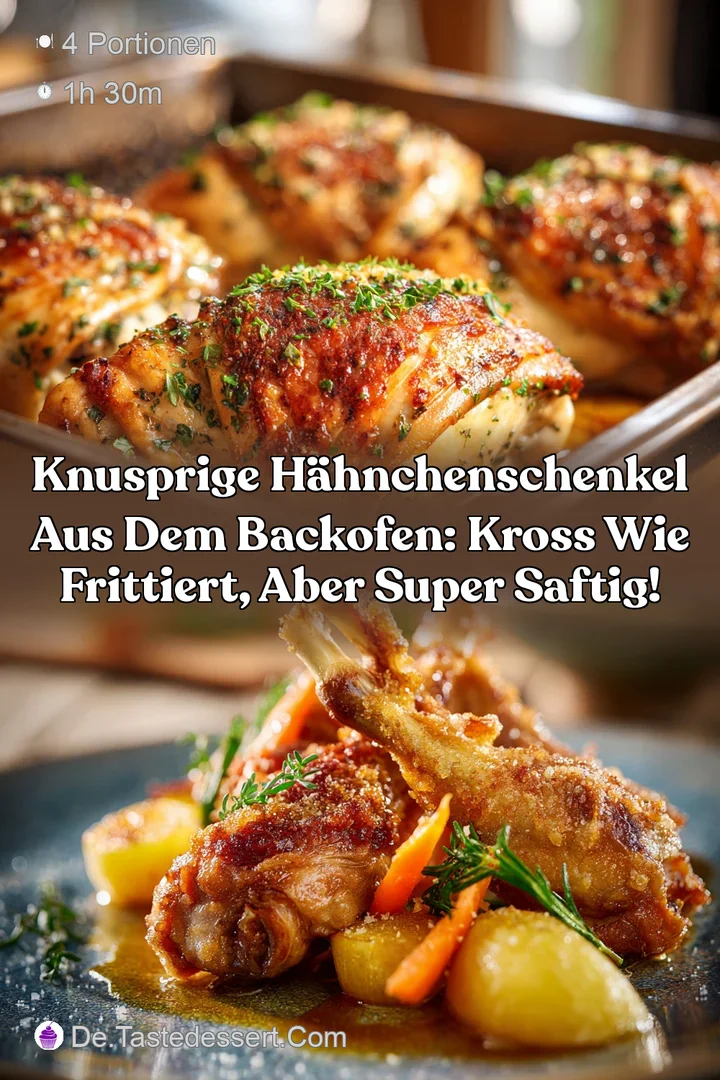 Knusprige H&auml;hnchenschenkel aus dem Backofen: Kross wie Frittiert aber super saftig!