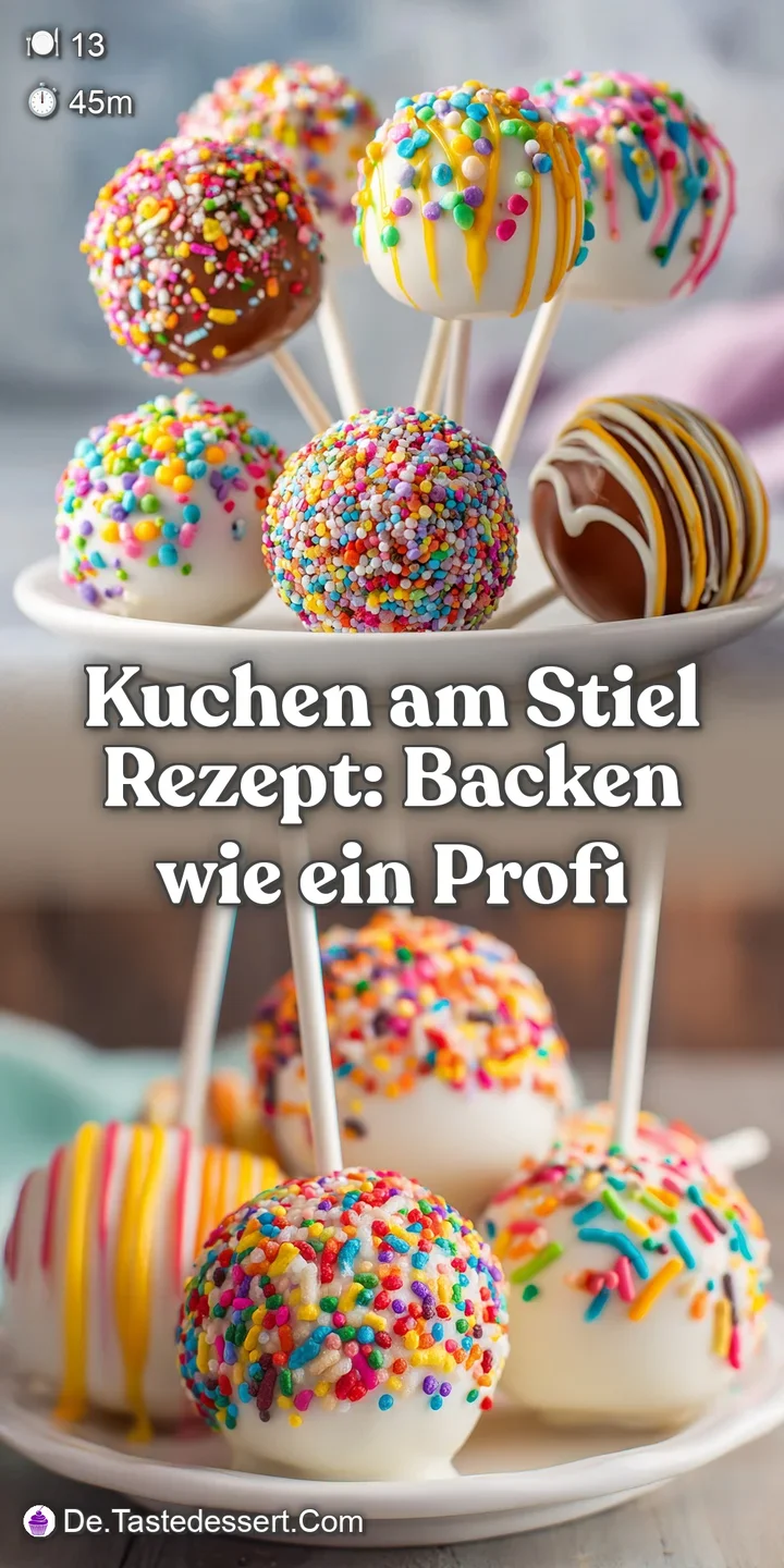 Close-up of a decorated cake pop, showcasing the textured icing, vibrant sprinkles, and enticing sweetness of the treat.