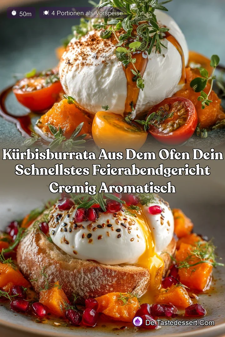 K&uuml;rbisBurrata aus dem Ofen Dein schnellstes FeierabendGericht cremig aromatisch