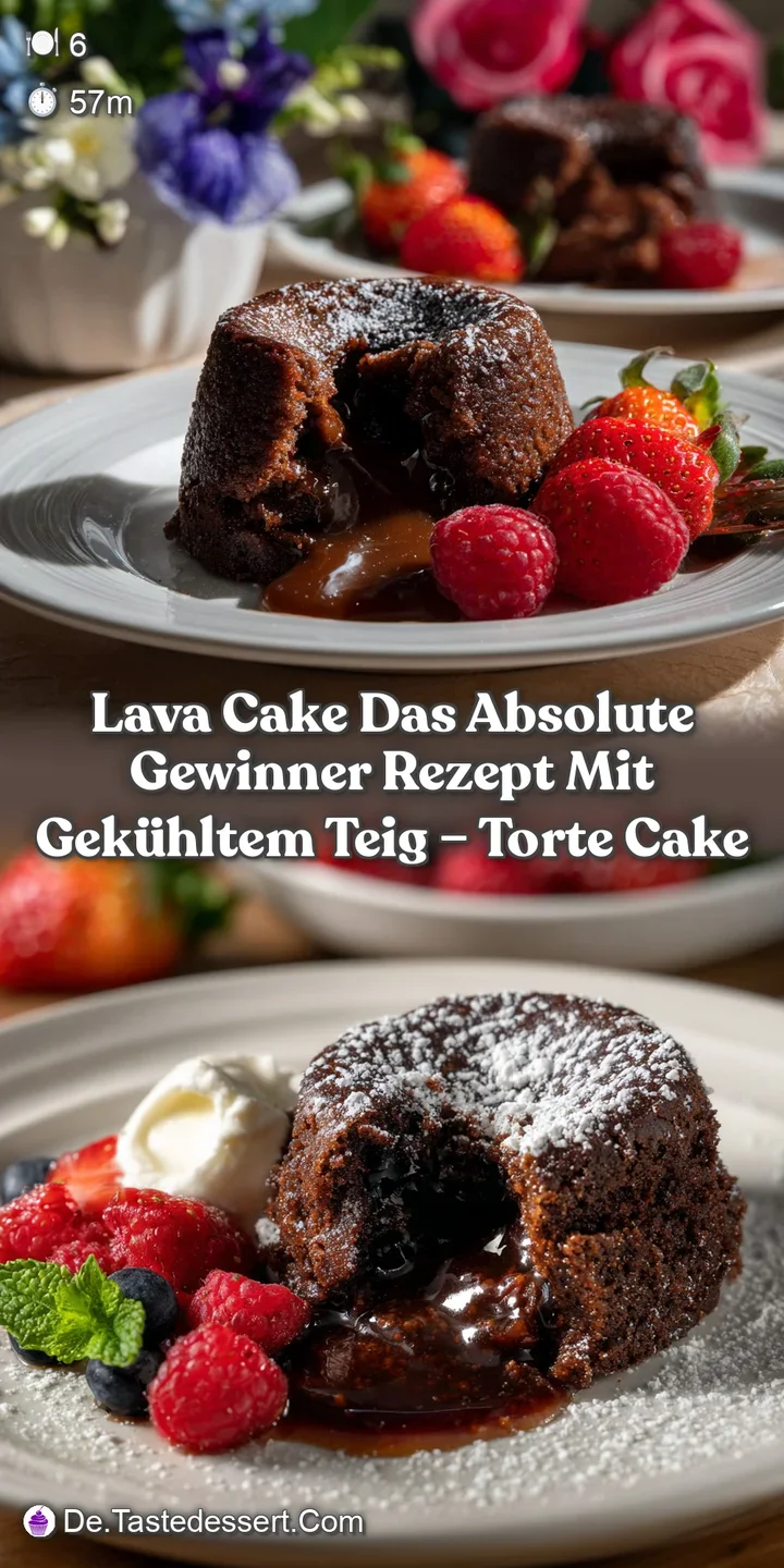 Close-up of a warm, rich chocolate cake. The molten center oozes seductively, a glossy cascade of dark, decadent, liquid c...