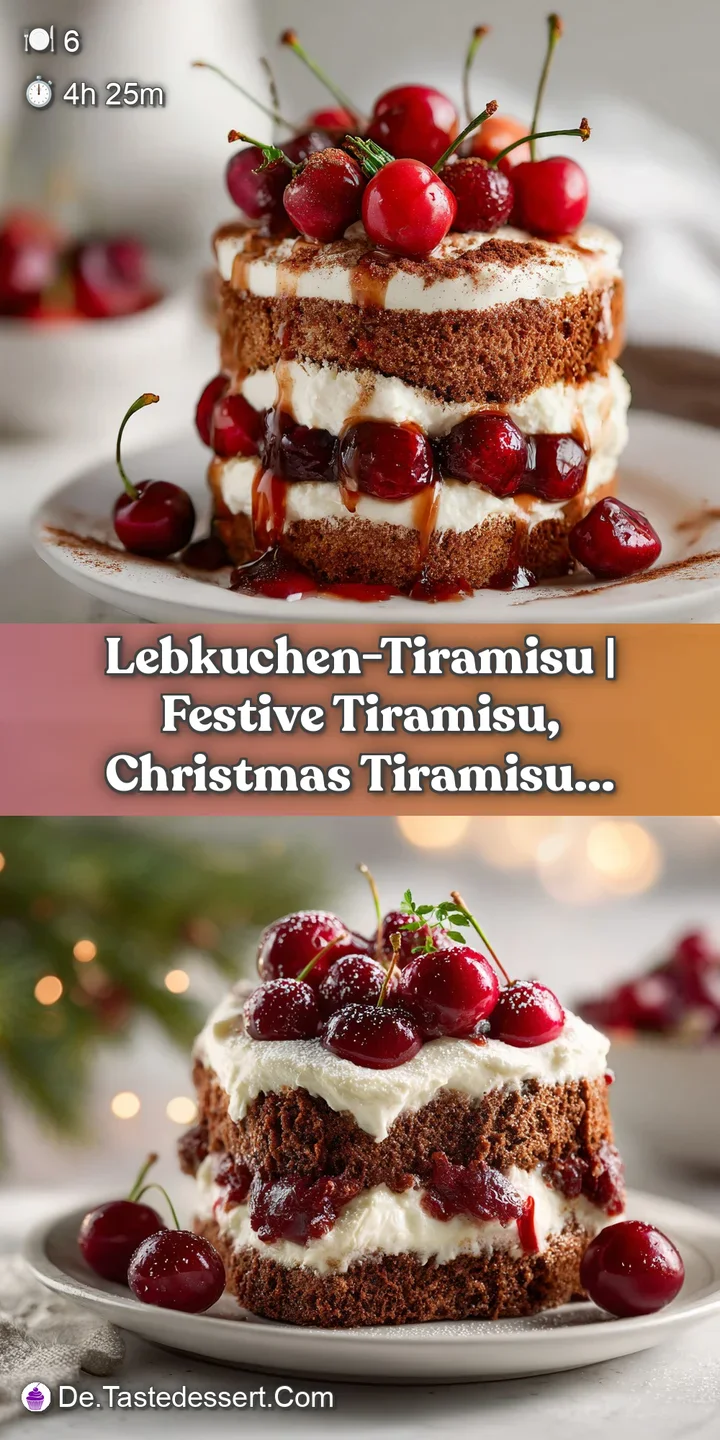 Close-up of creamy mascarpone topping on spiced gingerbread cake, dusted with rich cocoa powder and a hint of cinnamon