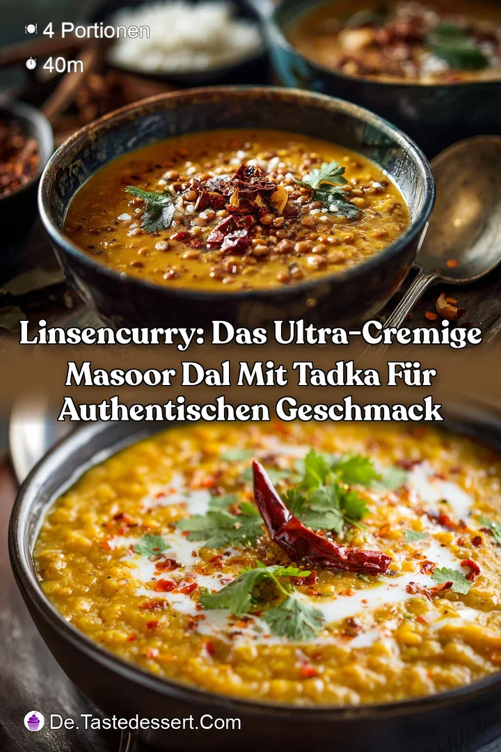 Linsencurry: Das ultra-cremige Masoor Dal mit Tadka f&uuml;r authentischen Geschmack