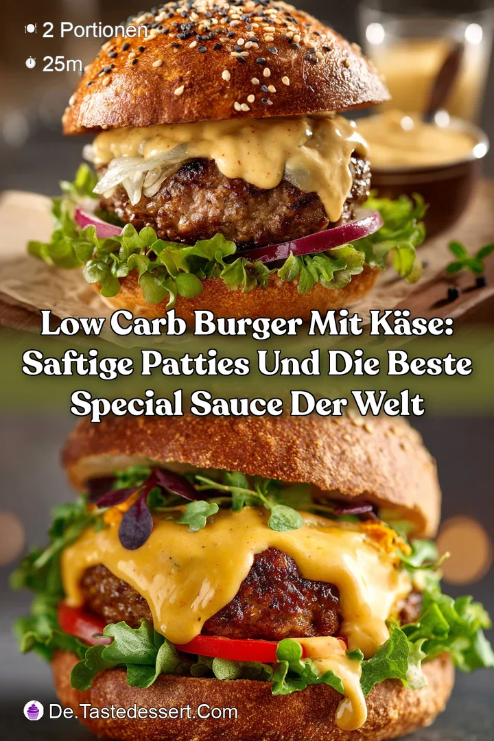 Low Carb Burger mit K&auml;se: Saftige Patties und die beste Special Sauce der Welt