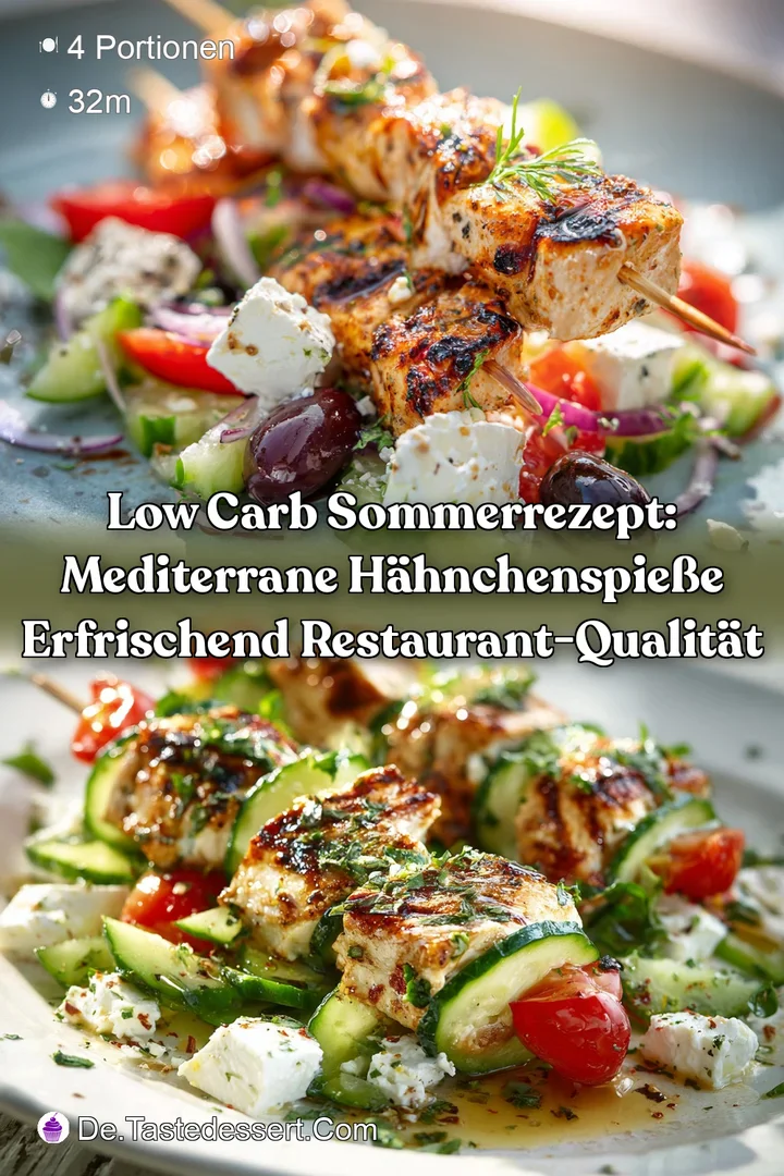 Low Carb Sommerrezept: Mediterrane H&auml;hnchenspie&szlig;e Erfrischend Restaurant-Qualit&auml;t