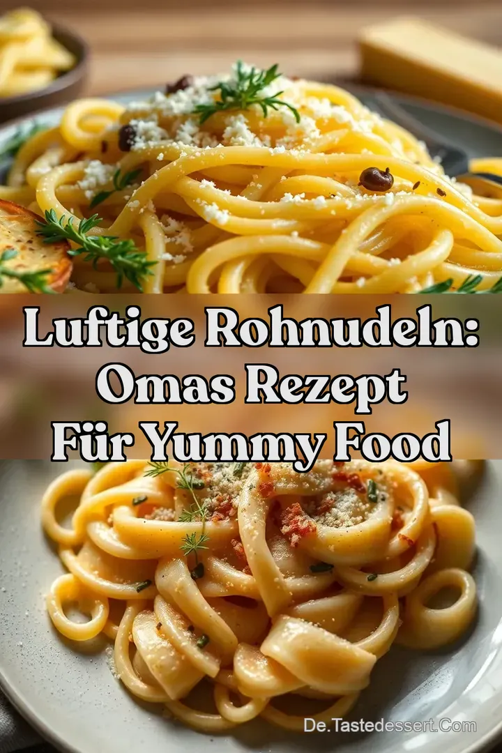 Luftige Rohnudeln: Omas Rezept für Yummy Food