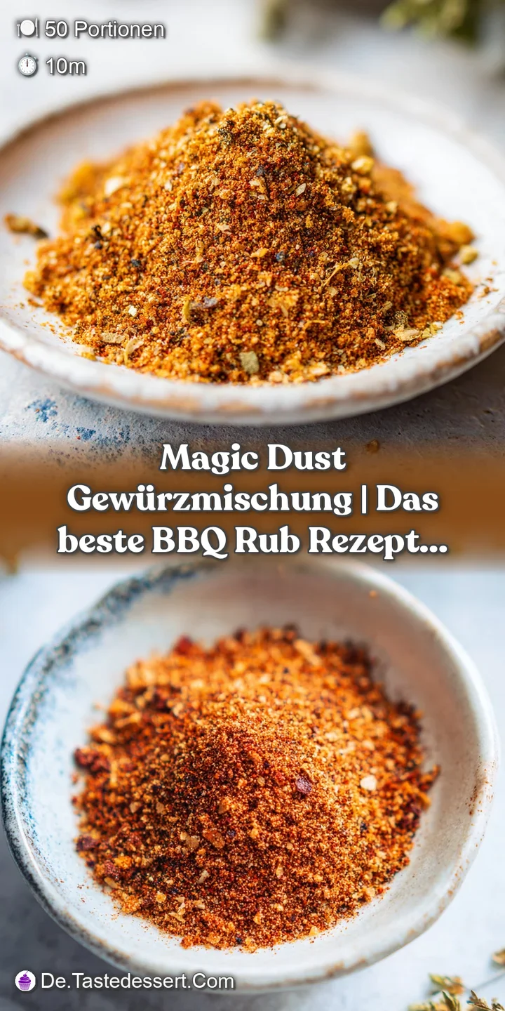 Close-up of a rich, earthy brown spice blend with visible flecks of herbs and pepper.