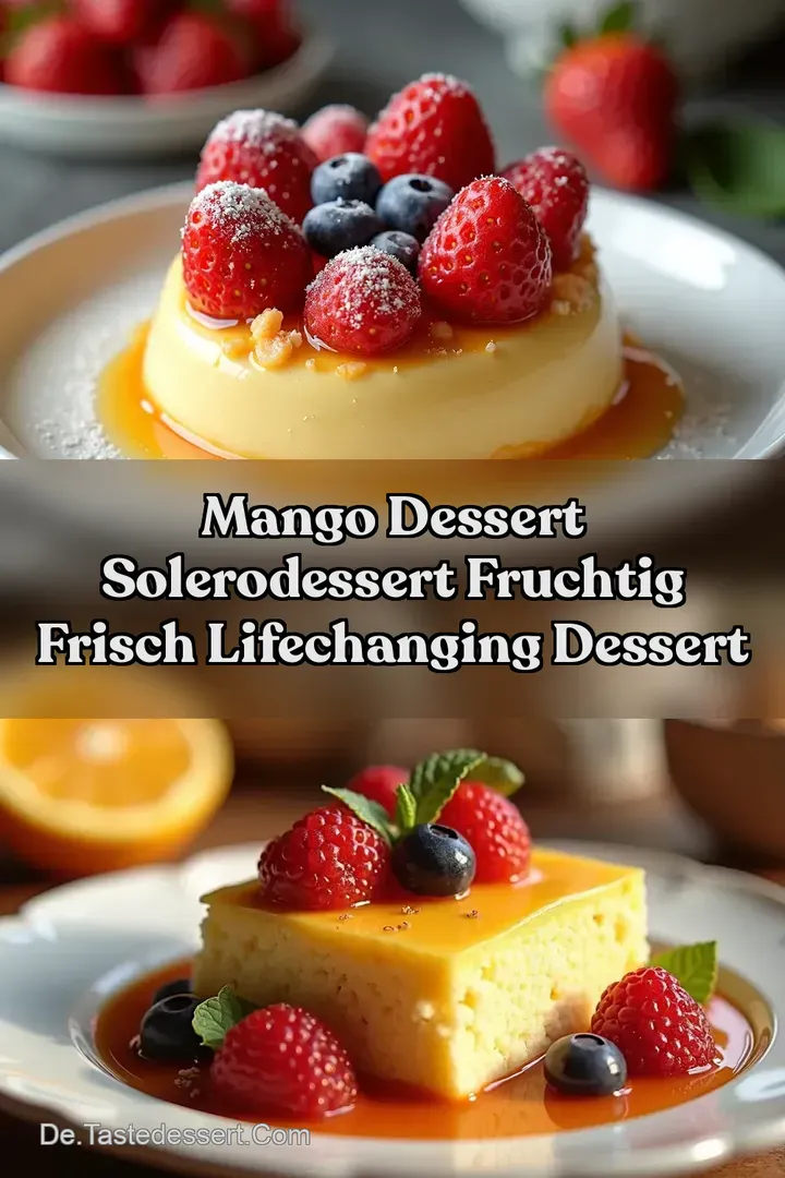 Mango Dessert SoleroDessert Fruchtig frisch LifeChanging Dessert