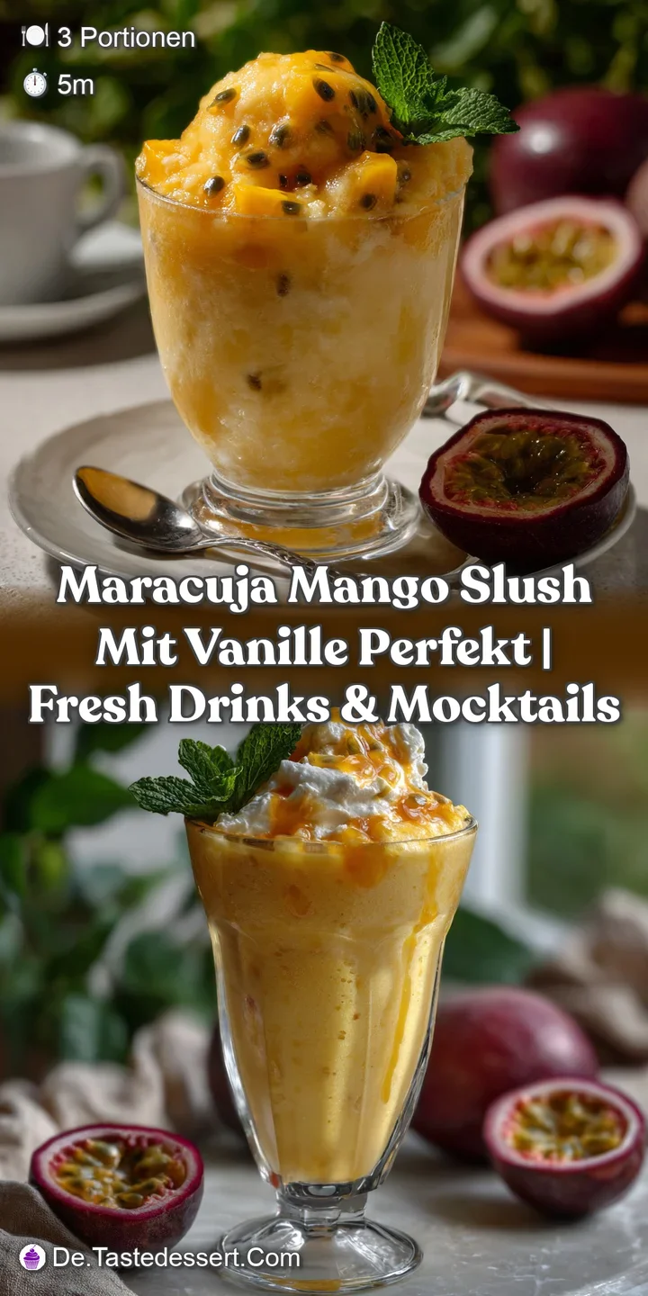 Maracuja Mango Slush Mit Vanille Perfekt | Fresh Drinks & Mocktails