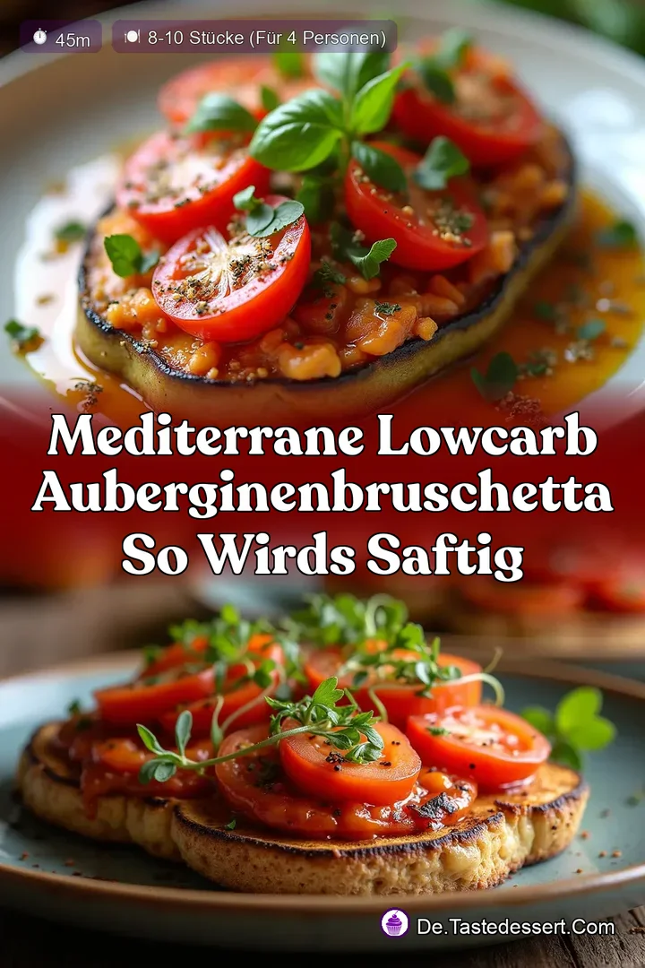 Mediterrane LowCarb AuberginenBruschetta So wirds saftig