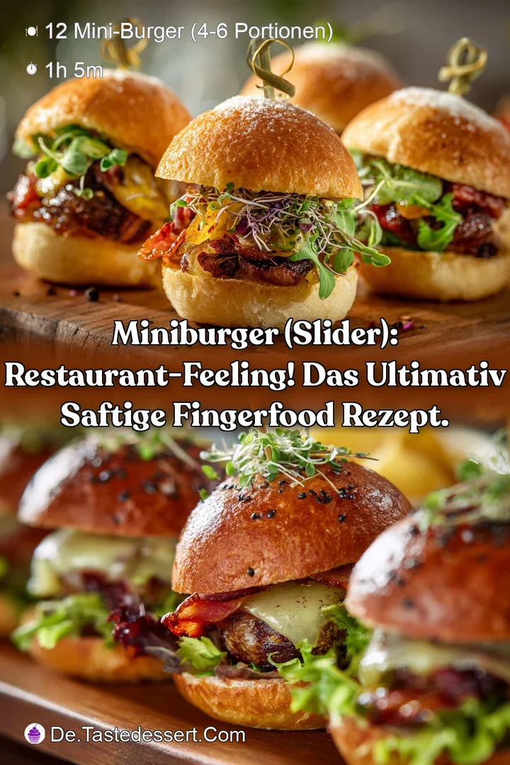 MiniBurger (Slider): Restaurant-Feeling! Das ultimativ saftige Fingerfood Rezept.