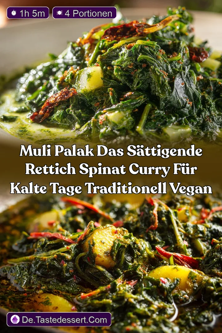Muli Palak Das s&auml;ttigende Rettich Spinat Curry f&uuml;r kalte Tage Traditionell Vegan