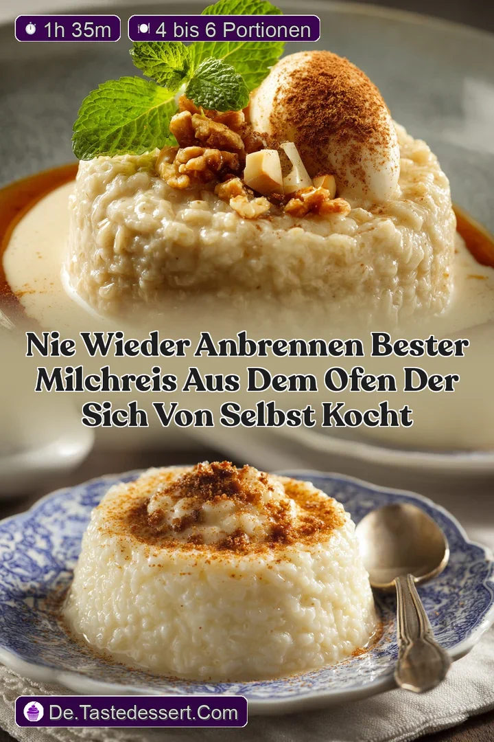 Nie wieder anbrennen Bester Milchreis aus dem Ofen der sich von selbst kocht