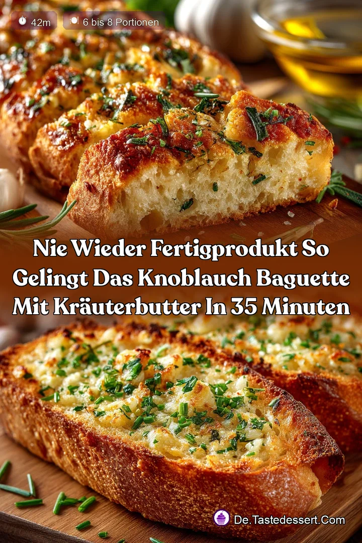 Nie wieder Fertigprodukt So gelingt das Knoblauch Baguette mit Kräuterbutter in 35 Minuten