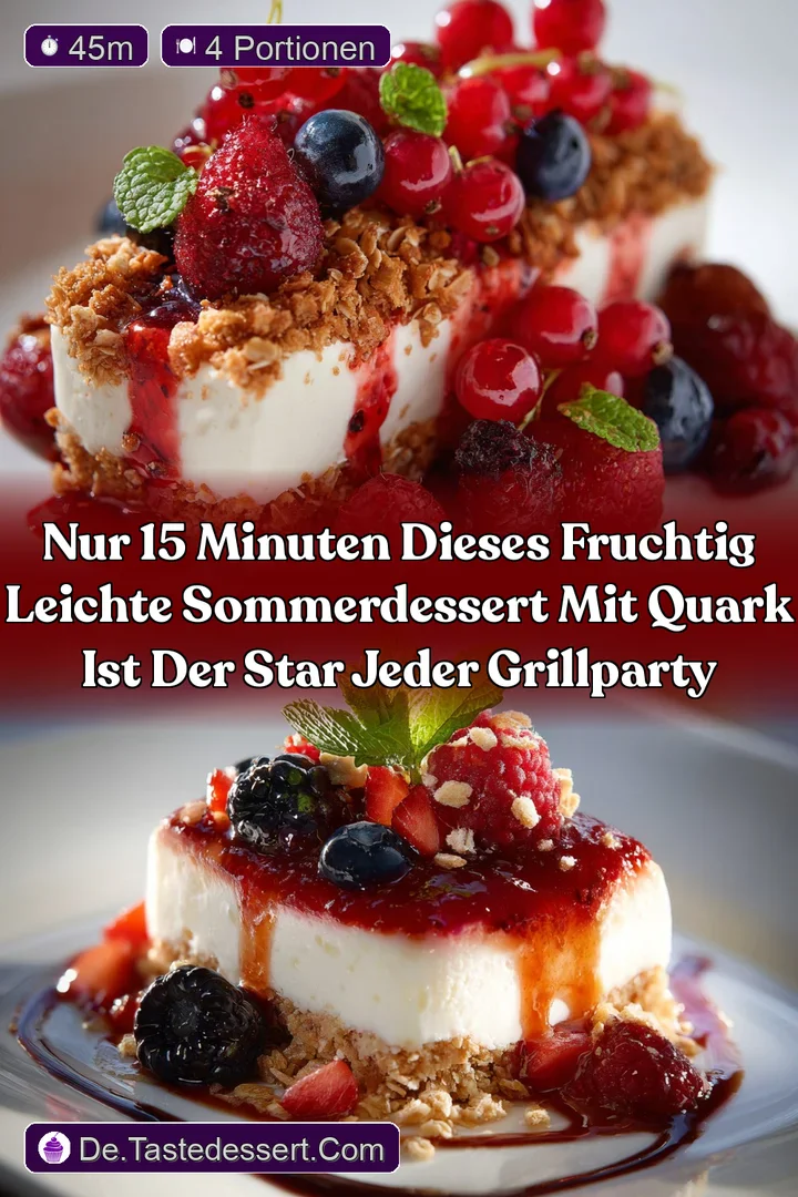 Nur 15 Minuten Dieses fruchtig leichte Sommerdessert mit Quark ist der Star jeder Grillparty