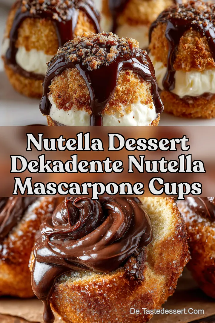 Nutella Dessert Dekadente Nutella Mascarpone Cups