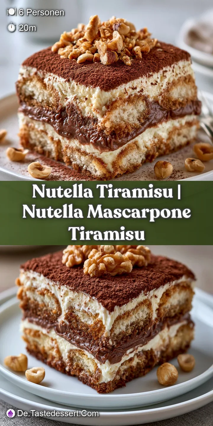 Detailaufnahme einer fluffigen Mascarpone-Haube mit gl&auml;nzend schmelzender Schokocreme und einer knusprigen Haselnuss.