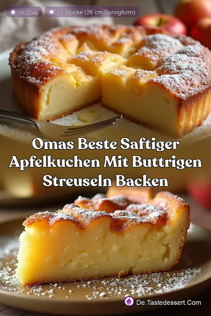 Omas Beste Saftiger Apfelkuchen mit Buttrigen Streuseln Backen