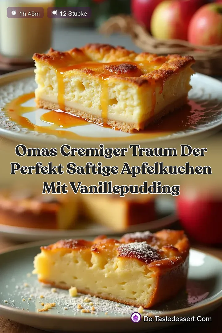 Omas Cremiger Traum Der Perfekt Saftige Apfelkuchen mit Vanillepudding