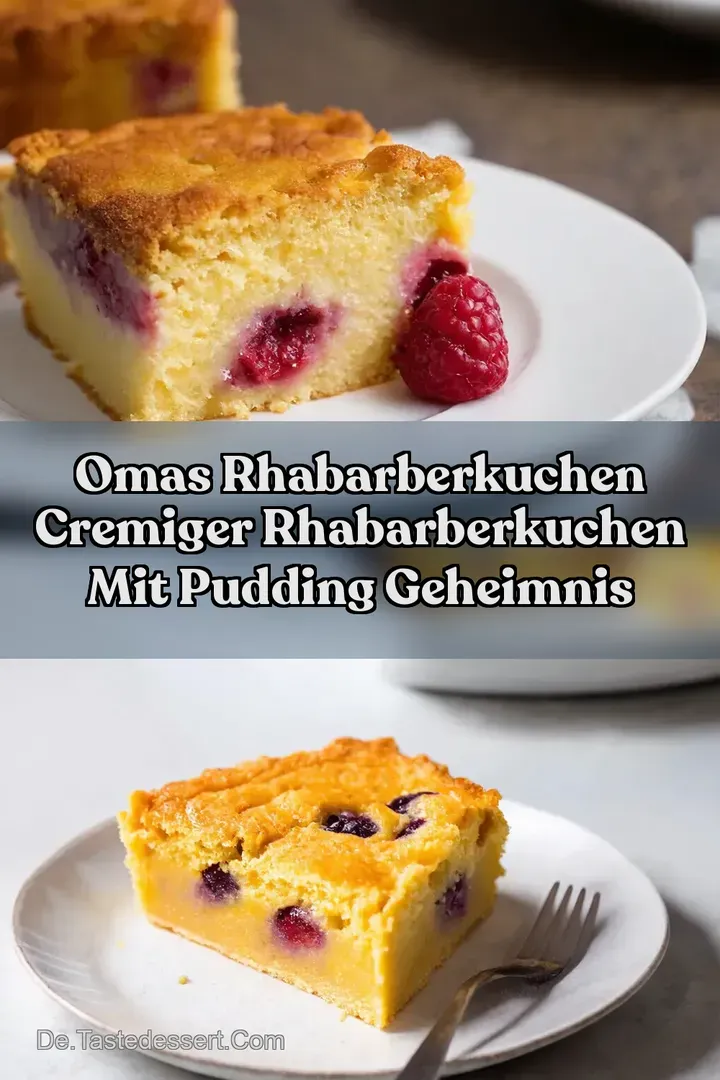 Omas Rhabarberkuchen Cremiger Rhabarberkuchen Mit Pudding Geheimnis
