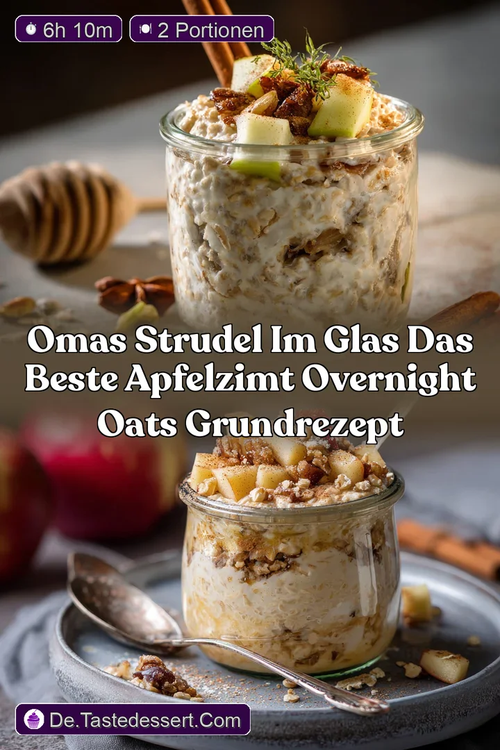 Omas Strudel im Glas Das beste ApfelZimt Overnight Oats Grundrezept