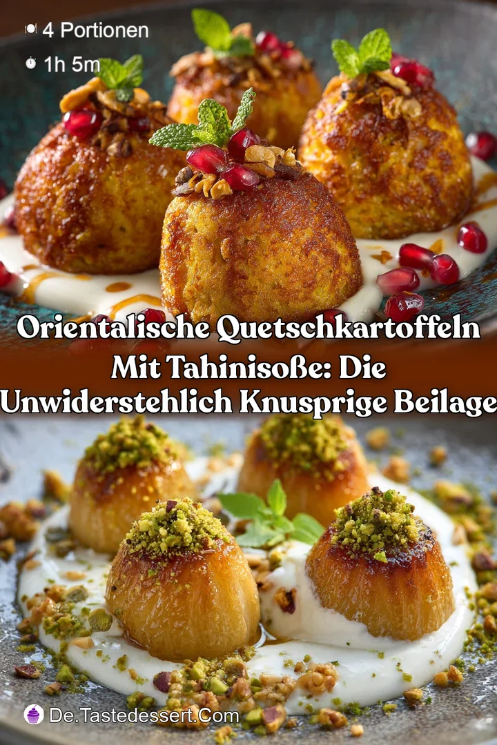 Orientalische Quetschkartoffeln mit TahiniSo&szlig;e: Die unwiderstehlich knusprige Beilage