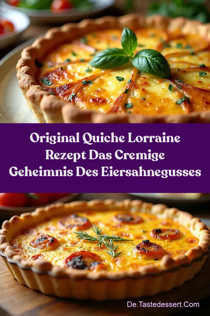 Original Quiche Lorraine Rezept Das Cremige Geheimnis des EierSahneGusses