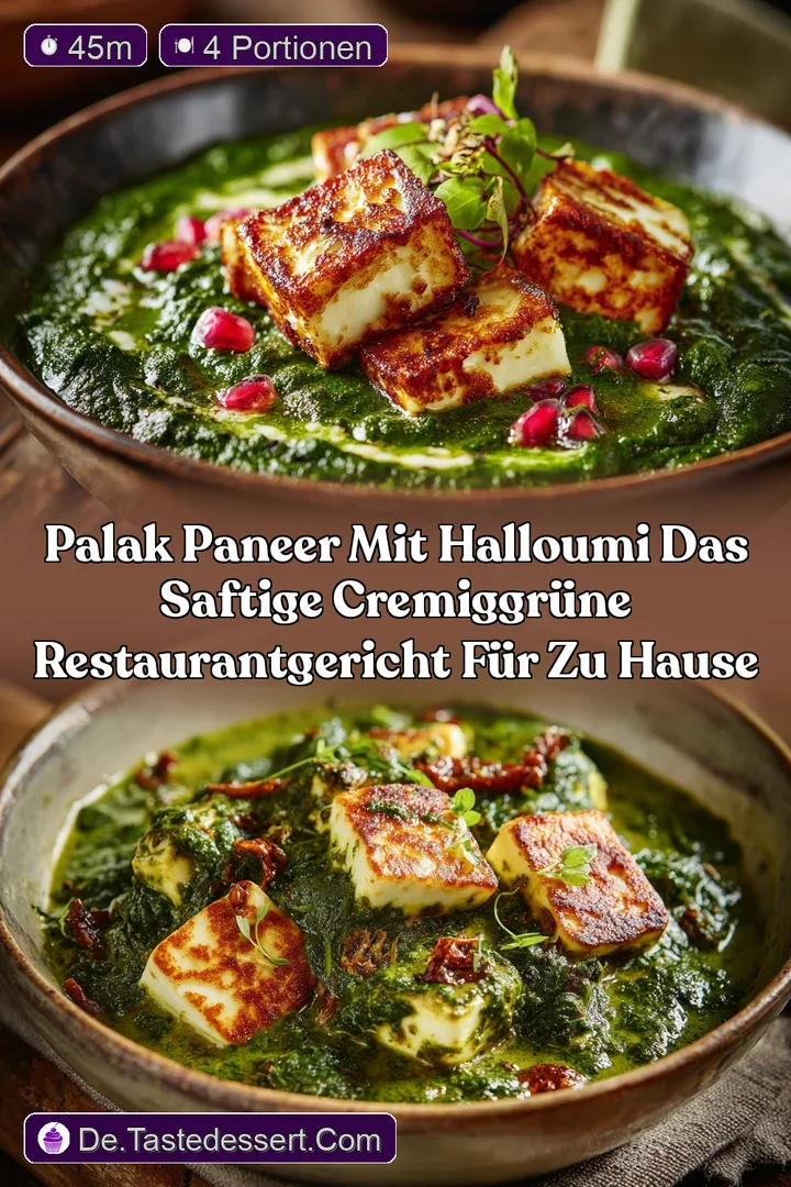 Palak Paneer mit Halloumi Das saftige cremiggr&uuml;ne RestaurantGericht f&uuml;r zu Hause