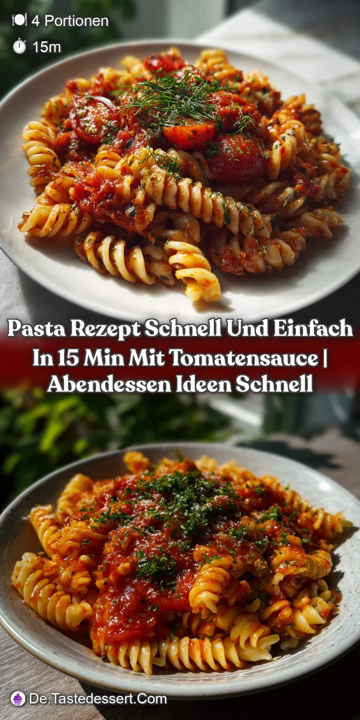 Close-up of pasta strands glistening with rich tomato sauce. Steam rises gently, promising a warm, flavorful, and quick meal.