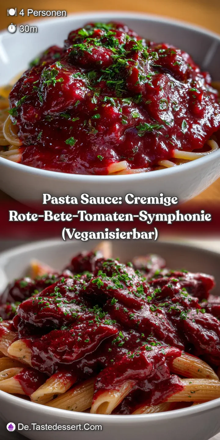 Pasta Sauce: Cremige Rote-Bete-Tomaten-Symphonie (Veganisierbar)