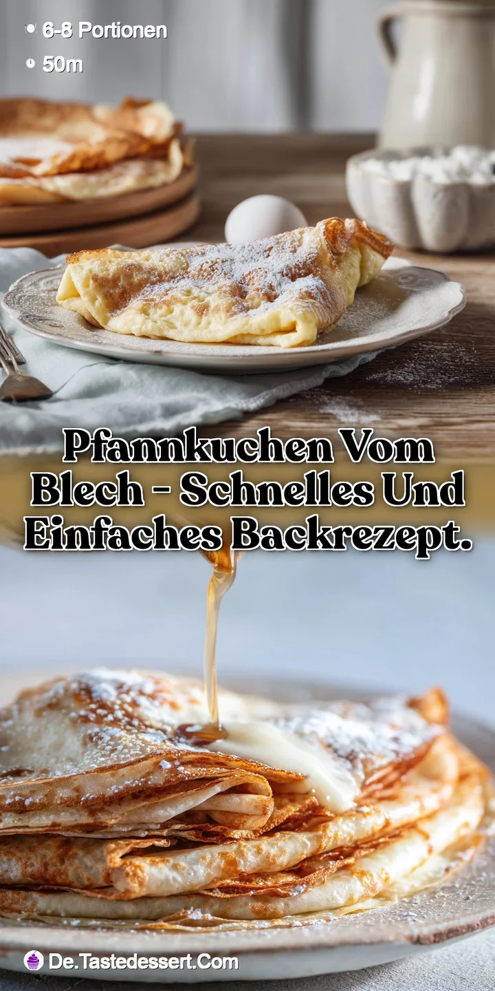 Pfannkuchen vom Blech - schnelles und einfaches Backrezept.