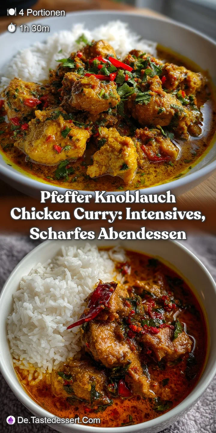 Pfeffer Knoblauch Chicken Curry: Intensives scharfes Abendessen