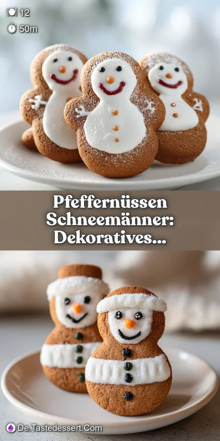 Close-up of a Pfeffern&uuml;sse snowman cookie; lemon glaze glistens and candy sprinkles sparkle, hinting at its sweet, spiced ...