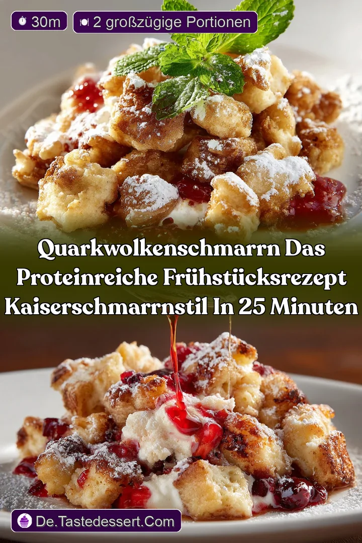 QuarkWolkenSchmarrn Das proteinreiche Fr&uuml;hst&uuml;cksrezept KaiserschmarrnStil in 25 Minuten