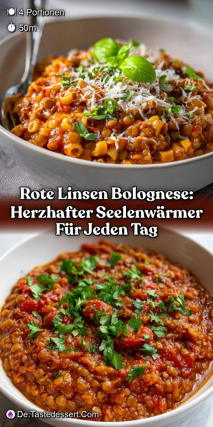 Rote Linsen Bolognese: Herzhafter Seelenw&auml;rmer f&uuml;r jeden Tag