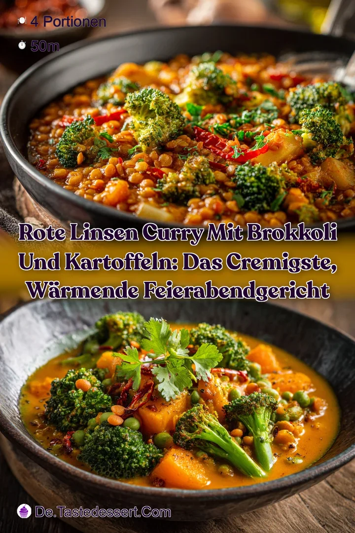 Rote Linsen Curry mit Brokkoli und Kartoffeln: Das cremigste w&auml;rmende Feierabendgericht
