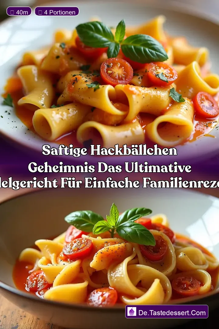 Saftige Hackb&auml;llchen Geheimnis Das Ultimative NudelGericht f&uuml;r Einfache Familienrezepte