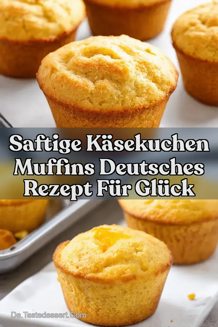 Saftige K&auml;sekuchen Muffins Deutsches Rezept f&uuml;r Gl&uuml;ck