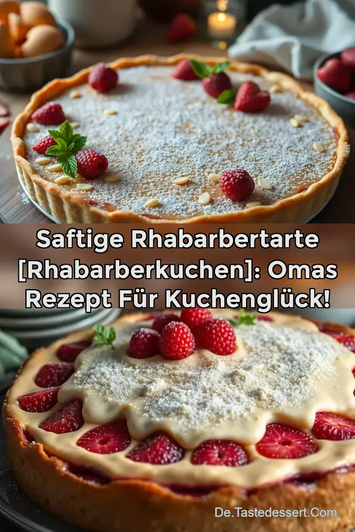 Saftige Rhabarbertarte [Rhabarberkuchen]: Omas Rezept für Kuchenglück!