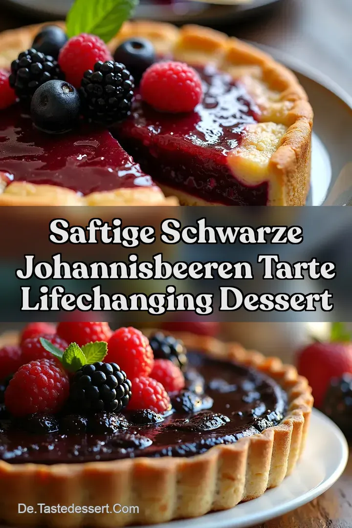 Saftige Schwarze Johannisbeeren Tarte LifeChanging Dessert