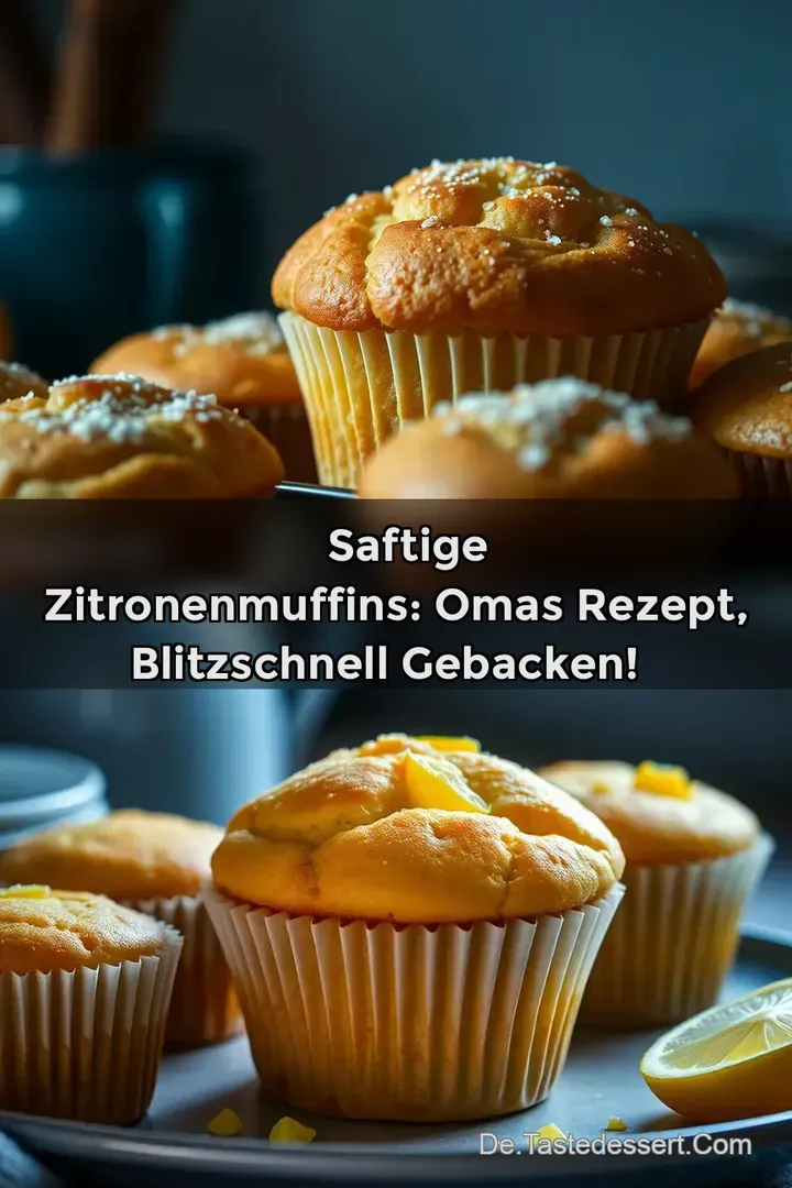 🍋 Saftige Zitronenmuffins: Omas Rezept Blitzschnell Gebacken! ✨